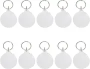 [TAODAN] 10PCS Acrylic Photo Keychain Custom Frames Clear Snap in Round Photo Keychains