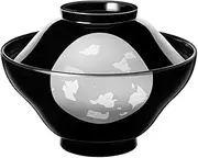 &NE NSY-281-MN Hare and Kee, Echizen Lacquer, Fuji Type, Soup Bowl, Full Moon, Diameter 4.6 x Height 3.4 inches (11.7 x 8.7 cm), Full Water, 10.1 fl oz (300 ml)