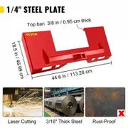 Universal Skid Steer Mount Plate 1/4\ Thick Skid Steer Plate Attachment 3000LBS Weight Capacity Quick Attach Mount Plate Steel Adapter Loader"