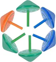 OFFIGAM 6Pcs Wooden Tops for Educational Spinning Tops Game Present for Enhance Creativity and Hand Eye Coordination