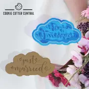 Just married Cookie Cutter and Embosser - 5cm x 9.6cm