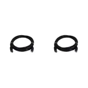 2x 8Ware 20m Cat6a UTP Snagless Ethernet Cable LAN RJ45 Network Connector Black