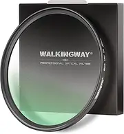 WalkingWay 1/4 Black Pro Mist Diffusion Filter 55mm Soft Focus Lens Filter Circular Diffuser Filter Soft Glow Dream Cinematic Dreamy Hazy Diffuser for Portrait/Vlog/Photography/Video