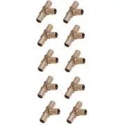 Bag of (10) 1-1/2" x 1-1/2" x 1-1/2" PEXworx Brass Pex Crimp Tee