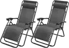 Pack of 2 Zero Gravity Chair for Lawn Patio Stress-Free Padded headrest Anti-Gra
