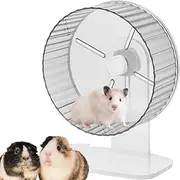 1PCS Hamster Exercise Wheel - Quiet Spinner Small Animals Running Exercise,Acrylic Quiet Spin Exercise Wheel with Height Adjustable Stand for Hamster Gerbils Mice