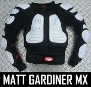 STERN 2 MOTOCROSS MX BIKE ENDURO BODY ARMOUR BIONIC II JACKET SUIT WHITE