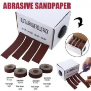4/5/6 Rolls Sandpaper Set Abrasive Cloth Sanding Roll with Dispenser Pullable UK