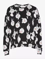 NEW PETER ALEXANDER LOONEY TUNES BUGS BUNNY LONG SLEEVE PJ TOP WOMENS $79.95 M