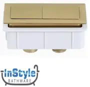 New- Rectangle Cistern (Dual Flush) Press Button- BRUSHED YELLOW GOLD