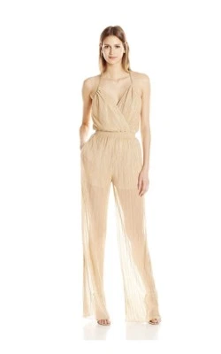 JUST CAVALLI Women Jumpsuit (one Piece)mettalic Jersey,NWT Size:Italy 40 Usa 6-8