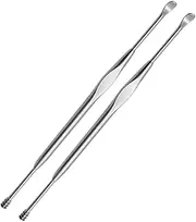 2Pcs Stainless Steel Spiral Ear Ear Cleaner Tool Double End Design for Comfortable Wax Removal Durable and Easy to Clean Essential Ear Care for Home Use