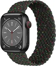 Braided Solo Loop for Apple Watch Band 40mm 41mm 38mm 44mm 45mm 42mm Ultra/2 49mm Men/Women,Stretchy Nylon Sport wristband Strap for iWatch Bands series 9/8/7/6 5/4/3/2/SE 40 44 38 42 41 45 mm