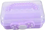 FOMIYES Handheld Pp Plastic First Aid Case Sturdy Medicine Organizer Multi-layer Storage Box Sealed Portable Emergency Kit