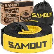 Recovery Tow Strap, 3in x 30ft - 35000Lbs, Heavy Duty 4X4 Towing Recovery Str...
