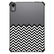 iPad mini (6th gen) iPad Impact Case Dipped in Black and White Chevron