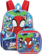 [Marvel] 16'' Full Size Spidey and His Amazing Friends Backpack Lunchbox Set Bookbag School Set