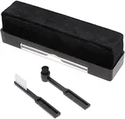 CIYODO 1Set Vinyl Record Cleaning Brush Professional Records Scrubbing Villi Brush for Deep Cleaning Antistatic Protection Removes Dust Fingerprints Formula Black