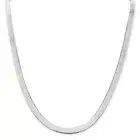 Solid 925 Silver Herringbone Chain Necklace | Designs by Nathan | 7mm 18" | Flat