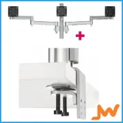 Atdec AWMS-3-13714 Triple Monitor Arm HD FClamp - Silver