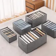 Closet Organization Storage Box Foldable Clothing with Grids Design Pants