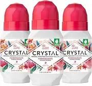 CRYSTAL Deodorant Essence Roll -On Pomegranate 2.25 Oz. (3-Pack)