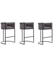 Manhattan Comfort Set of 3 Cosmopolitan Bar Stools
