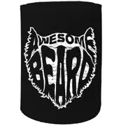 Alcohol Animal Stubby Holder - Awesome Beard Graphic - Funny Novelty Birthday Gift Joke Beer Can Bottle