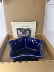 Longaberger Proudly American Blue Stars Mini Star Dish Pottery