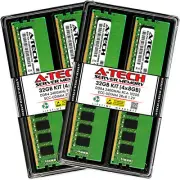 A-Tech 32GB 4x 8GB 2Rx8 PC4-19200E ECC UDIMM DDR4 2400 MHz Server Memory RAM