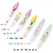 6PCS DIY Cute Animals Press Type Decorative Pen, Cute Animals Lace Correction Tape Decorative Tape as shown