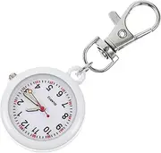 [TOVINANNA] Nurse Table Medical Watch Nursing Fob Watches for Nurses Clip Watch Nurses Fob Watch Fob Watch Clip on Digital Pocket Work Watch Digital Nurses Watch Key Women White Silica Gel