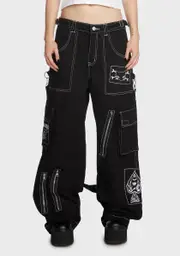 [Dolls Kill x Emily The Strange] Alone Is Where The Heart Is Cargo Pants