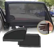 4x Magnetic Car Window Sun Shade UV Protection Front+Rear Side Window curtain