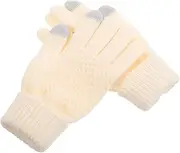 [FRCOLOR] Winter Touchscreen Gloves for Women Thickened Warm Knit Gloves with Touchscreen Capability for Students Cold Weather Soft Thermal and Convenient Design