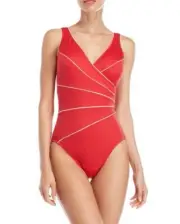 MIRACLESUIT 18 Cherry Horizon Tummy Control Swimsuit NWT $150
