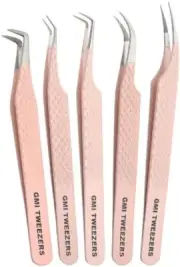 GMI TWEEZERS Fiber Tip Lash Tweezers for Eyelash Extension Tweezers Professional