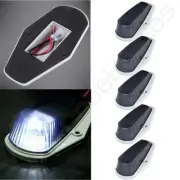 5 Cab Roof Light Marker Smoke Covers w/ Base Housing For 73-97 Ford F Super Duty