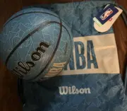 Wilson NBA Forge Pro Ice Blue Game Basketball Ball with original ice ball bag