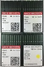 40PCS GROZ-BECKERT SEWING MACHINE REGULAR POINT NEEDLE (JUKI DDL,BROTHER DB2, & MORE) 16X257 DBX1 SIZE 90/14,100/16,110/18,125/20 REGULAR POINT EACH PACK HAVE 10PCS NEEDLS.