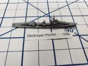 Destroyer - Porter Class - USN - Wargaming - Axis and Allies - Naval Miniature -
