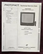 Sams Photofact 3476 Service Manual for Panasonic CT-19R11S-1