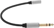 Vaguelly 6.35mm to 3.5mm Headphone Extension Audio Jack Extension Headphone Cord Extender Replacement Cable