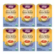 Yogi Honey Lavender Stress Relief Tea 16 Count Organic Chamomile Lavender Tea