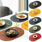 Washable Non-Slip Table Mat for Dining Table Oval Insulation Pad Heat Resistant