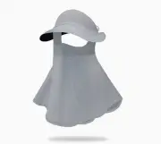 GGP Grey Women'S Uv Protection Sun Hat With Detachable Neck Flap And Wide Brim