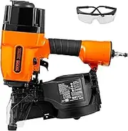 VEVOR Coil Framing Nailer MCN90, 45mm to 90mm 15 Degree Pneumatic Framing Nail Gun with Tool-Less Depth Adjustment, 90-120PSI Air Coil Nailer for Framing, Wall Flooring and Wall Assembly