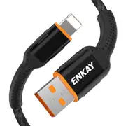 8 Pin Data Transfer 2.4A 1m Charging Cable Black