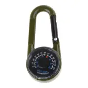 Multifunctional Carabiner with Builted-In Thermometers Outdoor Hook Compasses