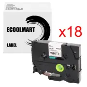 18PK TZ-221 Label Compatible with Brother P-Touch 9mm x 8m GL-H100 PT-1280 9600